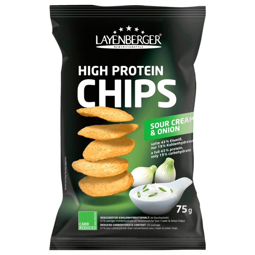 Layenberger LowCarb.one High Protein Chips Sour Cream & Onion 75g